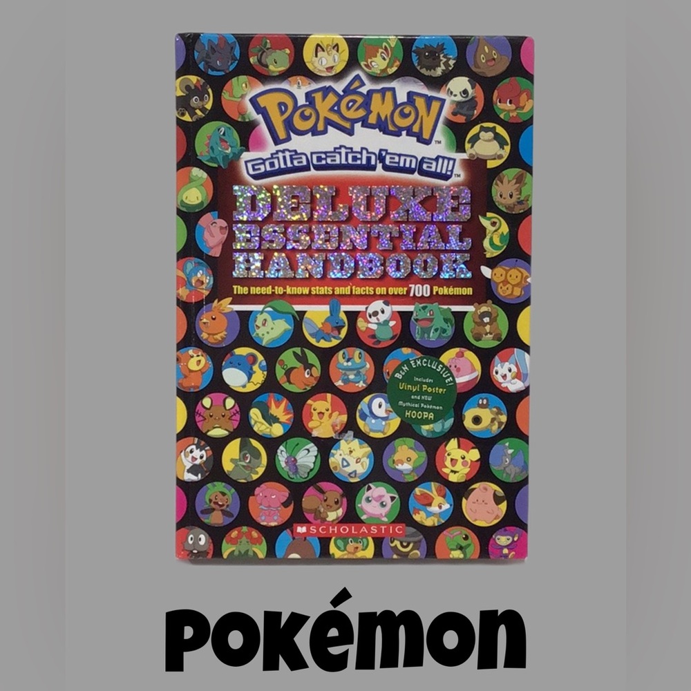 NEW Pokémon Gotta Catch ‘Em Deluxe Essentials Handbook, Vinyl Poster, Hard Cover